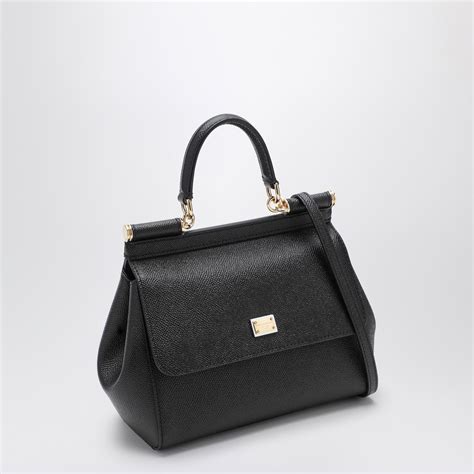 dolce gabbana taschen gross schwarz|Henkeltasche Sicily groß in SCHWARZ für Damen.